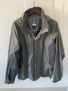 Outdoor Research Men’s AscentShell Rain Jacket - Two-Tone Grey - Size XL